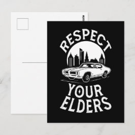Grappige klassieke auto citaat briefkaart