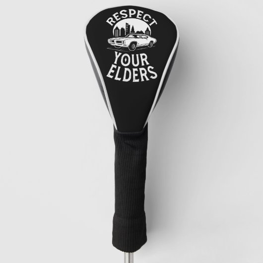 Grappige klassieke auto citaat golfheadcover (Voorkant)