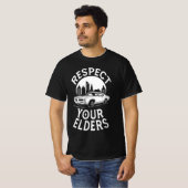 Grappige klassieke auto citaat t-shirt (Voorkant volledig)