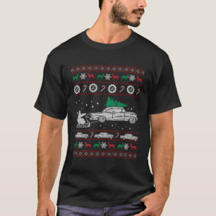 Grappige klassieke auto lelijke trui kerstcadeau v t-shirt