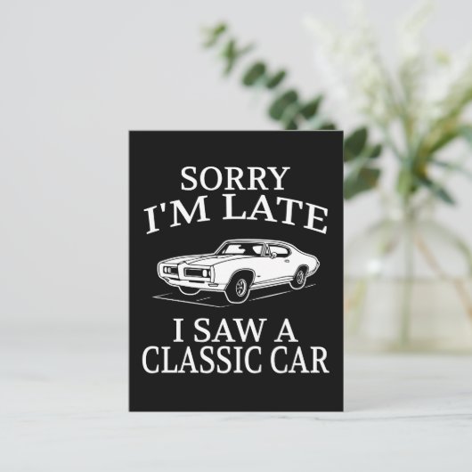 Grappige Klassieke Auto Spreuk Briefkaart (Staand voorkant)