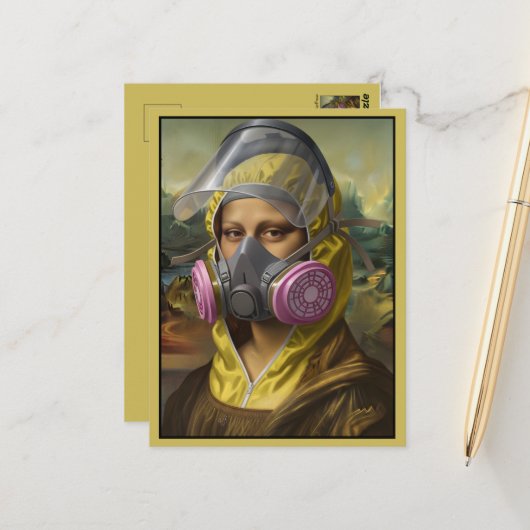 Grappige Klassieke Kunstparodie Briefkaart (Voorkant / Achterkant in situ)