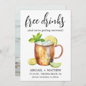 Grappige klassieke Moscow Mule-cocktailfoto bruilo Save The Date (Voorkant / Achterkant)