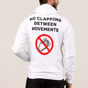 Grappige Klassieke Muziek Regel GEEN APPLAUS Zwart Hoodie