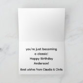 Grappige klassieke retro camper gelukkige verjaard kaart (Binnen)