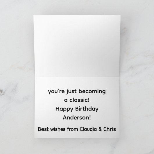 Grappige klassieke retro camper gelukkige verjaard kaart (Binnen)