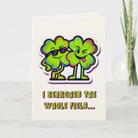 Grappige Klaver Slechte Invloed St. Patrick's Dag Kaart (Voorkant)