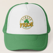 Grappige Klaverblad St Patrick's Day Ginger Pride Trucker Pet (Voorkant)