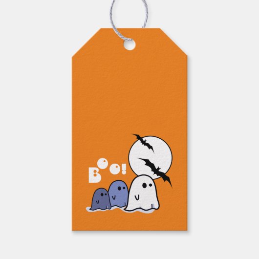 Grappige kleine geesten Halloween Custom Cadeaulabel (Voorkant)