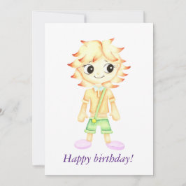 Grappige kleine gember jongen