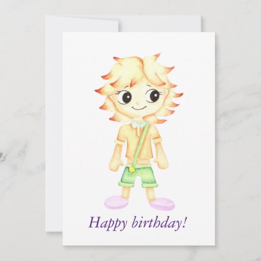 Grappige kleine gember jongen (Voorkant)