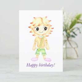 Grappige kleine gember jongen
