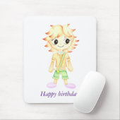 Grappige kleine gember jongen muismat (Met muis)