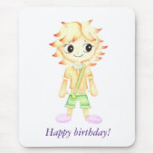 Grappige kleine gember jongen muismat (Voorkant)