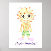 Grappige kleine gember jongen poster (Voorkant)