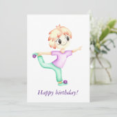 Grappige kleine gember jongen sportman (Staand voorkant)