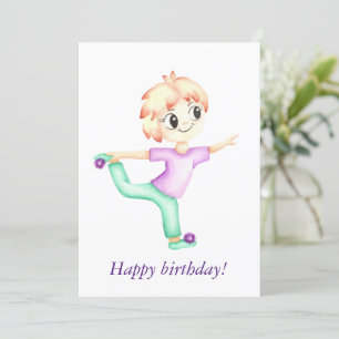 Grappige kleine gember jongen sportman