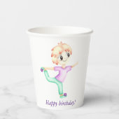 Grappige kleine gember jongen sportman papieren bekers (Achterkant)