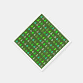 Grappige kleine groene kerstbomen servet (Hoek)