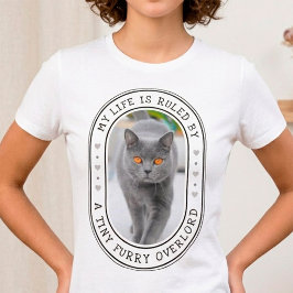 Grappige "Kleine Harige Heerser" Persoonlijke Kat  T-shirt