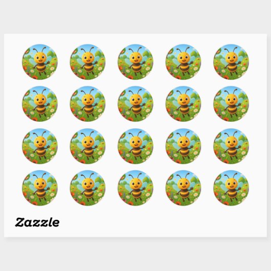 Grappige kleine hommel sticker (Vel)
