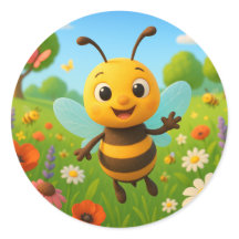 Grappige kleine hommel sticker