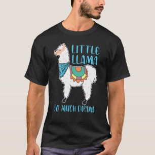 Grappige Kleine Lama Zo Veel Drama Matching Famil T-shirt