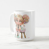 Grappige kleine meisje mok (Voorkant links)