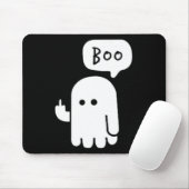 Grappige Kleine Middelvingers Schattigee Ghost Boo Muismat (Met muis)