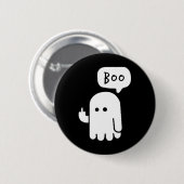 Grappige Kleine Middelvingers Schattigee Ghost Boo Ronde Button 5,7 Cm (Voorkant /achterkant)