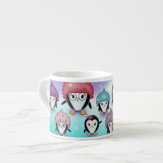 Grappige Kleine Pinguïns Espresso Kop (Links)