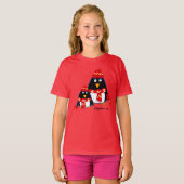 Grappige kleine pinguïns Kinder T-shirt (Voorkant volledig)