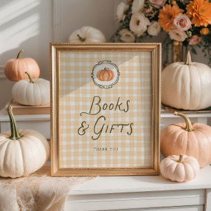 Grappige Kleine Pompoen Baby Shower Boeken Cadeaus Poster