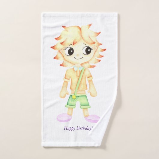 Grappige kleine roodharige jongen bad handdoek (Handdoek)