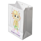 Grappige kleine roodharige jongen medium cadeauzakje (Voorkant Gekanteld)