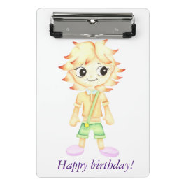 Grappige kleine roodharige jongen mini klembord