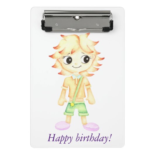Grappige kleine roodharige jongen mini klembord (Voorkant)
