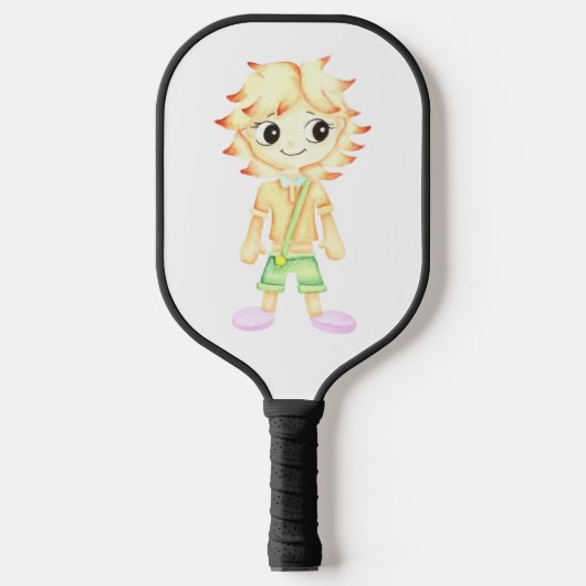 Grappige kleine roodharige jongen pickleball paddle (Voorkant)