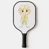 Grappige kleine roodharige jongen pickleball paddle (Achterkant)