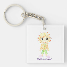 Grappige kleine roodharige jongen sleutelhanger