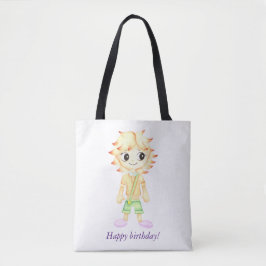 Grappige kleine roodharige jongen tote bag