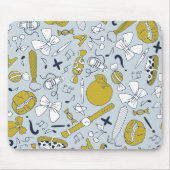 Grappige kleine school dingen verspreid over muismat (Voorkant)