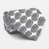 Grappige kleine zwart-witte vingerafdrukken voor d stropdas (Opgerold)