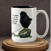 Grappige kleine zwarte vogel sarcastisch Goedemorg