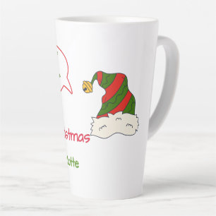 Grappige kleinkind foto in Xmas Pet Christmas Latte Mok