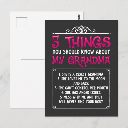 Grappige kleinkinderen Beste oma Briefkaart (Voorkant / Achterkant)