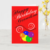 Grappige kleinzoon Gelukkige Verjaardag Wens Kaart (Gele Bloem)