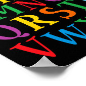 Grappige Kleur Letters Alfabet Leer Abcs Kleutersc Poster (Hoek)