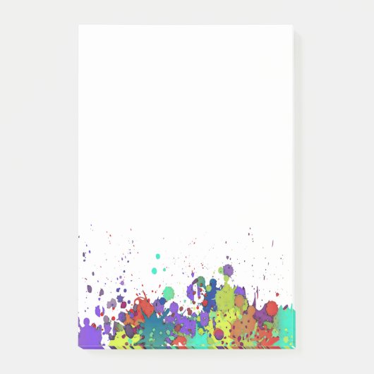 GRAPPIGE KLEURENSPATTING I + jouw achtergrond & id Post-it® Notes (Voorkant)
