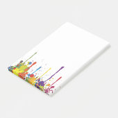 GRAPPIGE KLEURENSPATTING II + jouw achtergrond & i Post-it® Notes (Schuin)